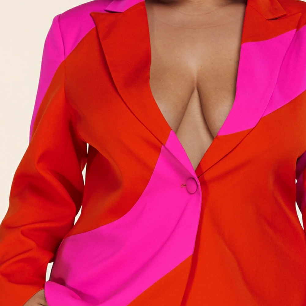 NEW Plus Size Color Block Pantsuits - Picture 8 of 10